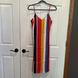 Express multi color slip dress